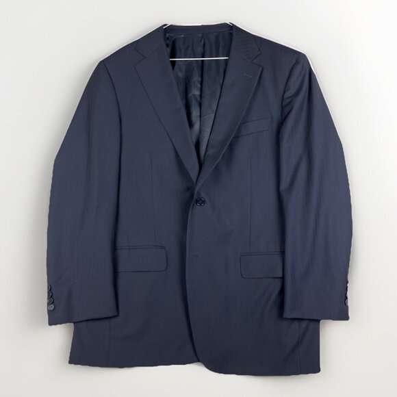 Canali x Harry Rosen Blazer Mens 54R Dark Black / Blue Wool Italy Made - Picture 1 of 16